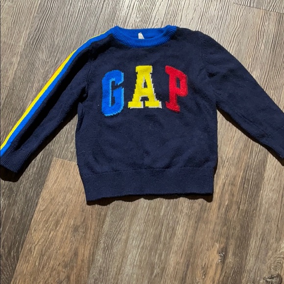 Boys Gap Rainbow Knit Crewneck Sweater Sz 3 - Picture 1 of 4